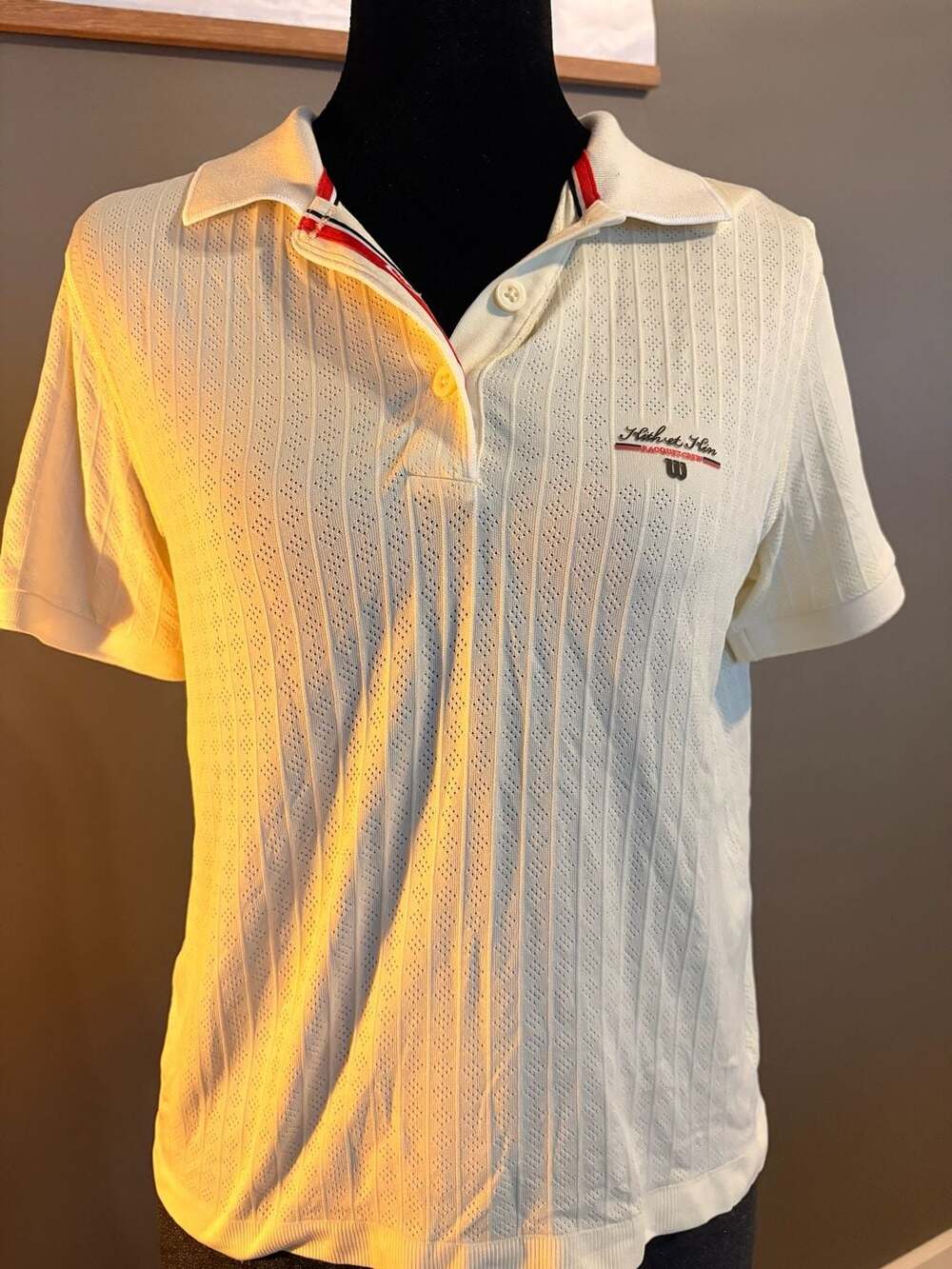 Kith et Kin Racquet Crew x Wilson Pointelle Knit Polo Shirt